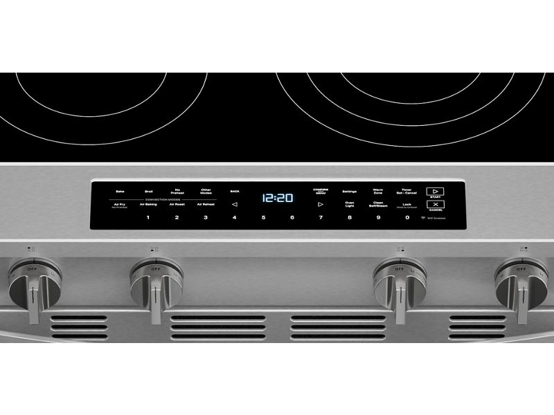 30" Whirlpool Smart Slide In Electric Range with Air Cooking Technology - YWSES7530RZ