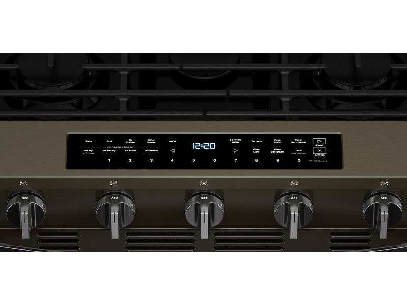 30" Whirlpool Smart Slide In Gas Range with Air Cooking Technology - WSGS7530RV