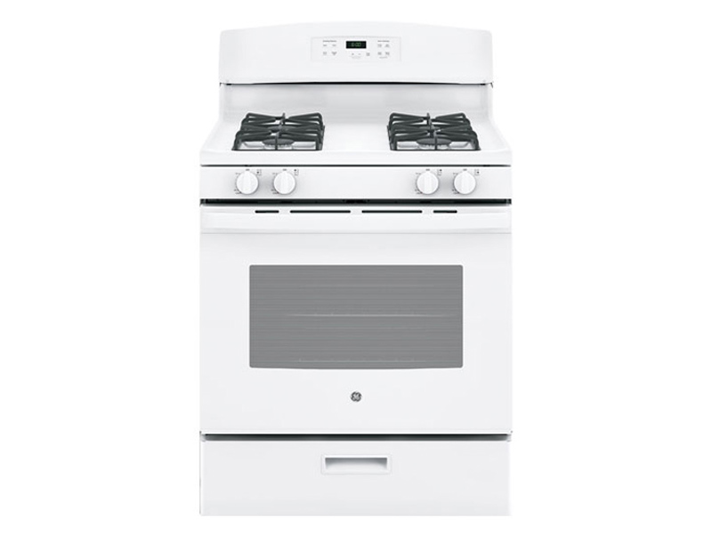 30" GE 5.0 Cu. Ft. Free-Standing Standard Clean Gas Range - JCGBS60DEKWW