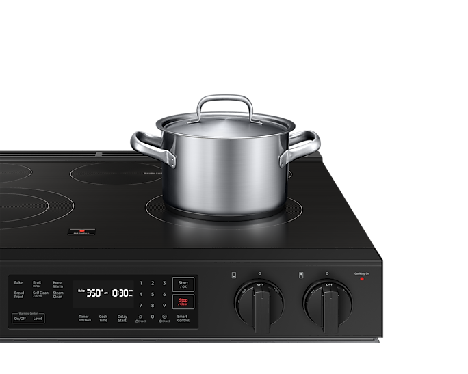 30" Samsung 6.3 Cu. Ft. Electric Slide-in Range - NSE6DG8100SRAC