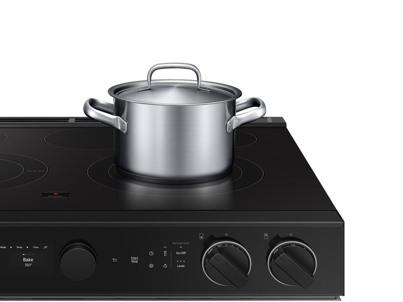 30" Samsung 6.3 Cu. Ft. Electric Slide-in True Convection Range -  NSE6DG8700SRAC