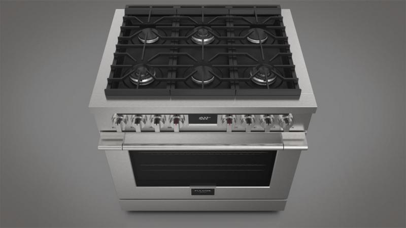 36" Fulgor Milano Pro-Style Dual Fuel Range - F4PDF366S1