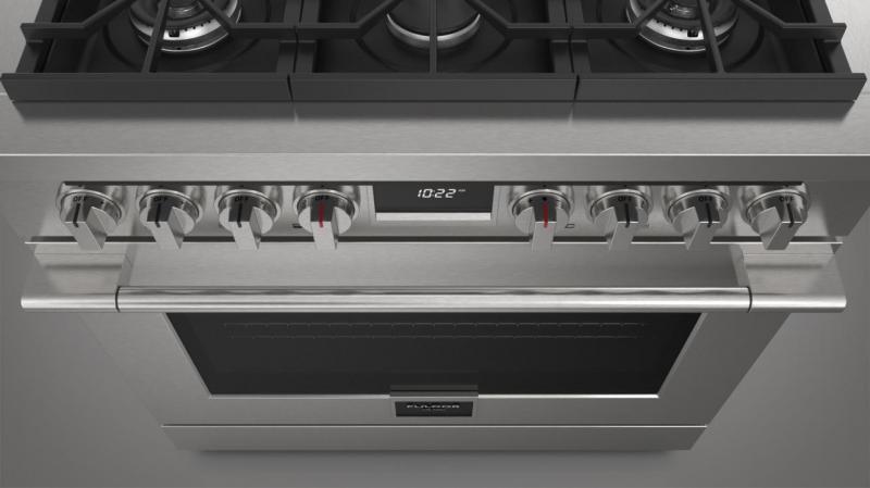 36" Fulgor Milano Pro-Style Dual Fuel Range - F4PDF366S1