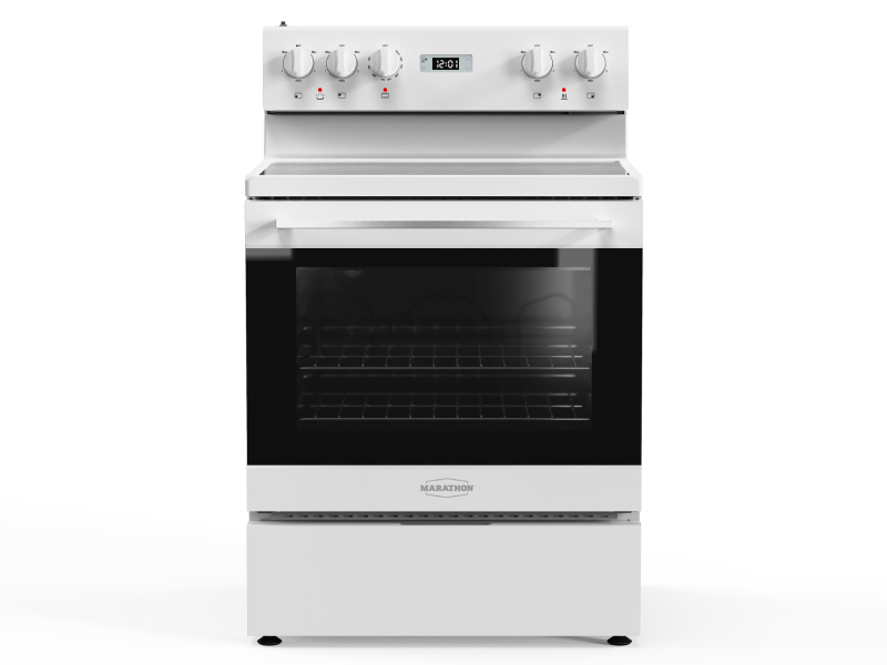 30" Marathon 4.8 Cu. Ft. Smooth Top Electric Range in White - MER3070W