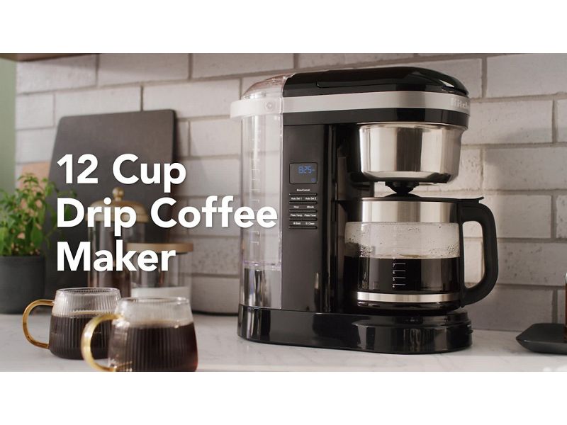 KitchenAid 12 Cup Drip Coffee Maker with Spiral Showerhead - KCM1208DG