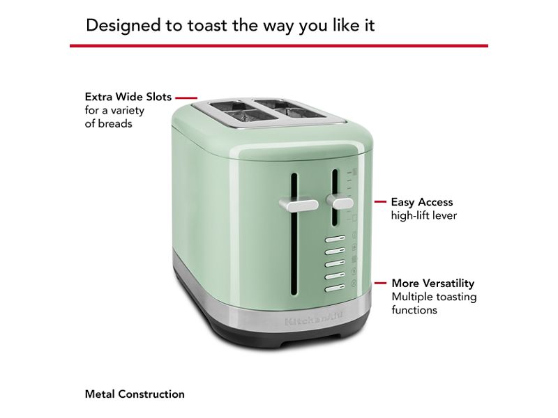 KitchenAid 2 Slice Toaster in Pistachio - KMT2109PT