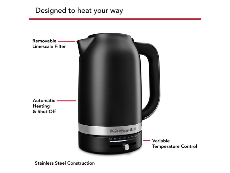 KitchenAid 1.7 Liter Electric Kettle - KEK1701BM