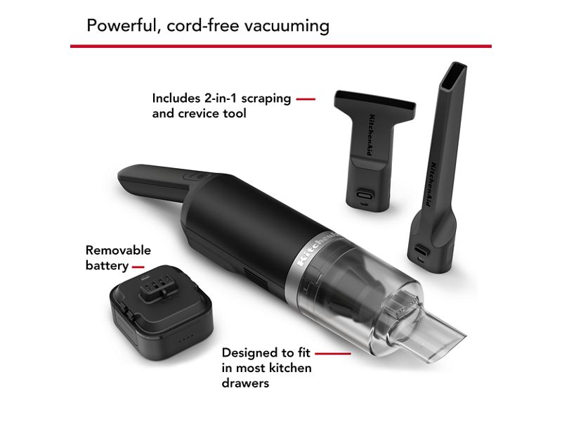 KitchenAid Go Cordless Kitchen Vacuum - battery included - KKVR121BM