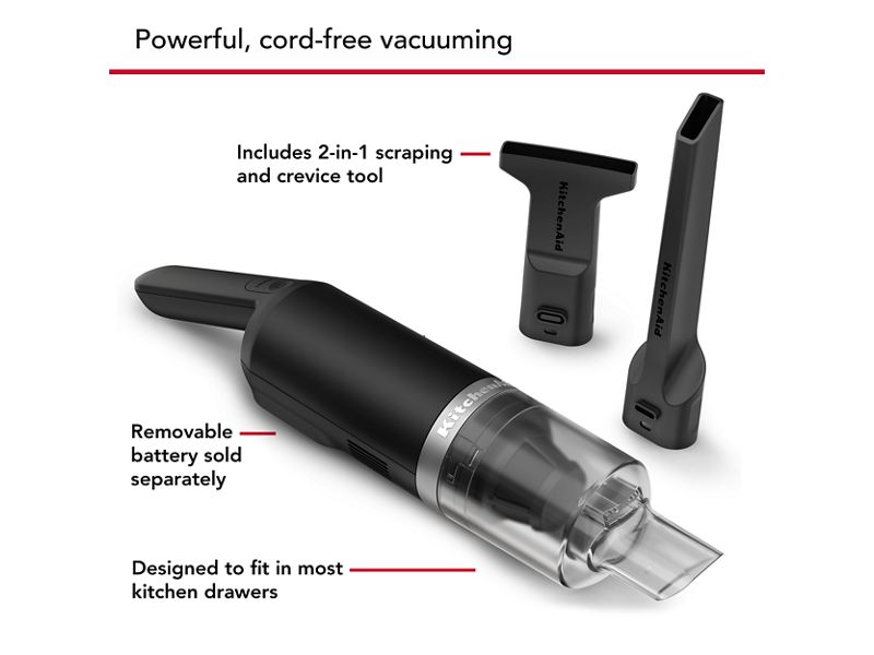 KitchenAid Go Cordless Kitchen Vacuum - battery sold separately - KKVR100BM