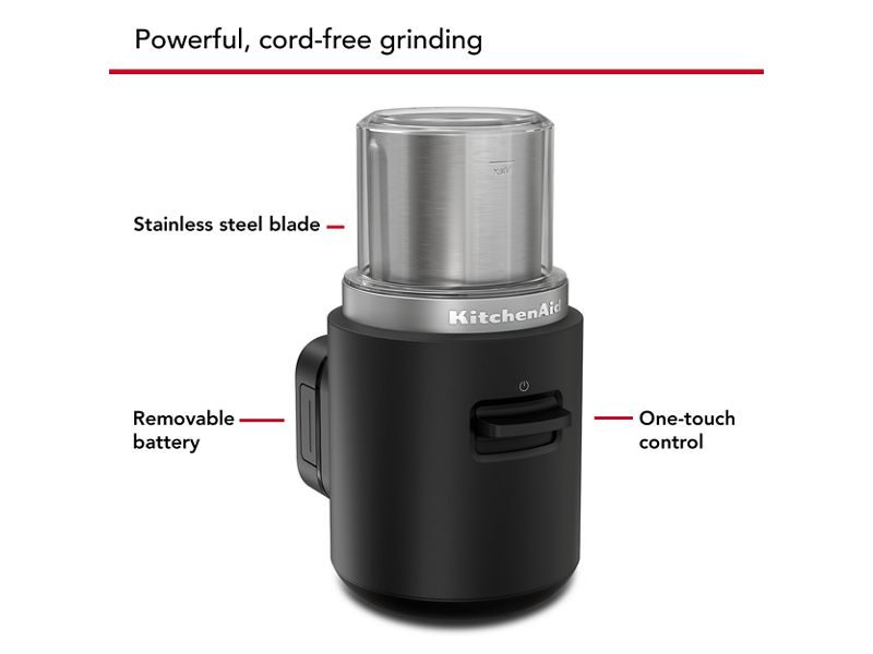 KitchenAid Go Cordless Blade Coffee Grinder - Battery Included - KBGR111BM