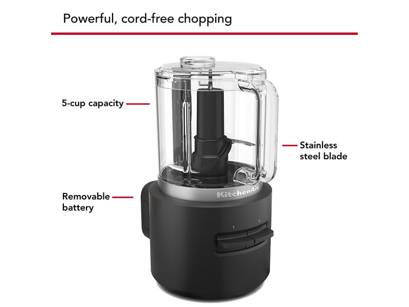 KitchenAid Go Cordless Food Chopper - Battery Included - KFCR531BM
