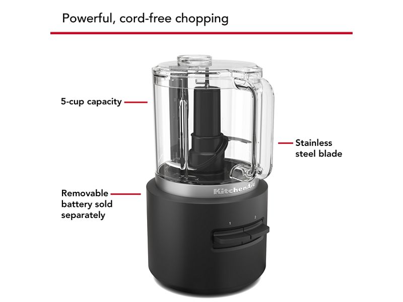 KitchenAid Go Cordless Food Chopper - Battery Sold Separately - KFCR500BM