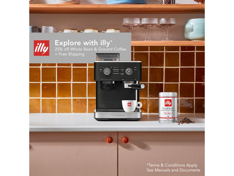 KitchenAid Semi Automatic Espresso Machine with Burr Grinder - KES6551SX