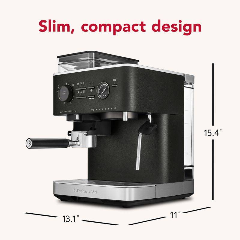 KitchenAid Semi Automatic Espresso Machine with Burr Grinder - KES6551BK
