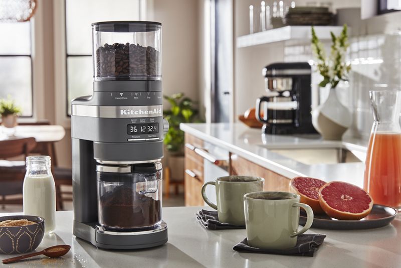 KitchenAid Burr Coffee Grinder in Matte Charcoal Grey - KCG8433DG