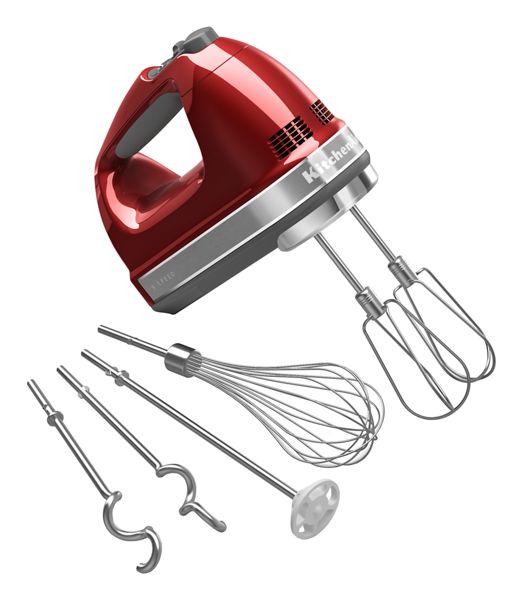 4" KitchenAid 9-Speed Hand Mixer in Candy Apple Red - KHM926CA