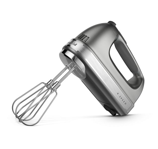 4" KitchenAid 9-Speed Hand Mixer in Contour Silver - KHM926CU