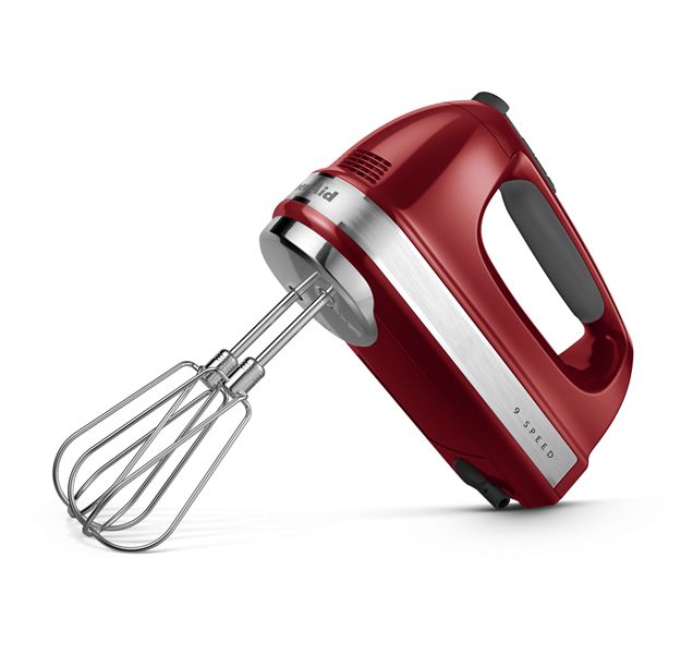 4" KitchenAid 9-Speed Hand Mixer in Empire Red - KHM926ER