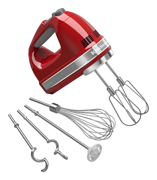 4" KitchenAid 9-Speed Hand Mixer in Empire Red - KHM926ER