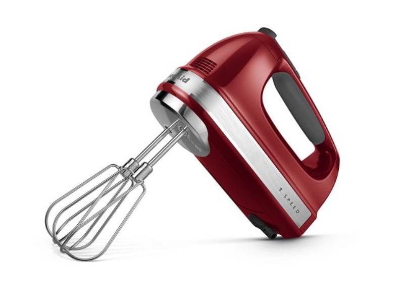 4" KitchenAid 9-Speed Hand Mixer in Empire Red - KHM926ER