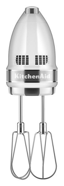 4" KitchenAid 9-Speed Hand Mixer in White - KHM926WH