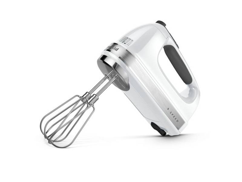 4" KitchenAid 9-Speed Hand Mixer in White - KHM926WH