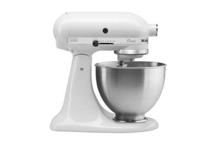9" KitchenAid Classic Series 4.5 Quart Tilt-Head Stand Mixer - K45SSWH