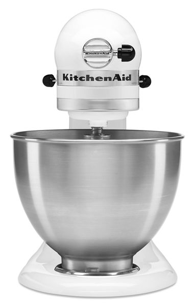 9" KitchenAid Classic Series 4.5 Quart Tilt-Head Stand Mixer - K45SSWH