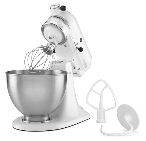 9" KitchenAid Classic Series 4.5 Quart Tilt-Head Stand Mixer - K45SSWH