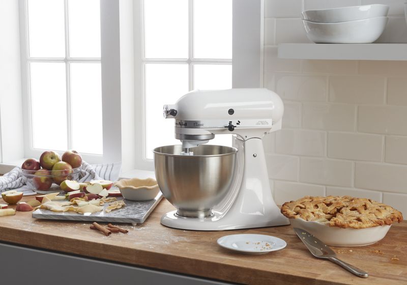 9" KitchenAid Classic Series 4.5 Quart Tilt-Head Stand Mixer - K45SSWH