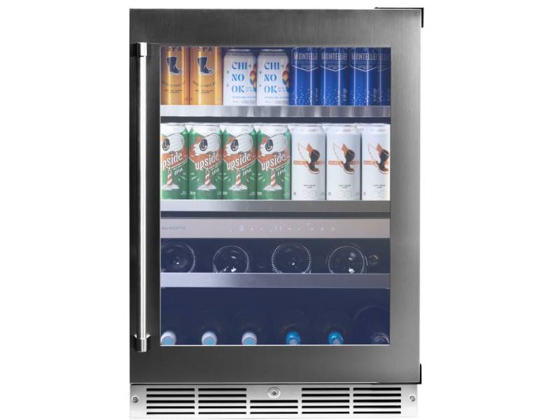 24" Silhouette Pro Gen 3 Built-in Wine and Beverage Center in Stainless Steel - SPRWBC052D3SS