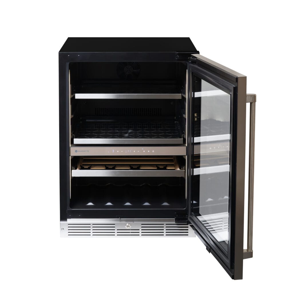 24" Silhouette Pro Gen 3 Built-in Wine and Beverage Center in Stainless Steel - SPRWBC052D3SS