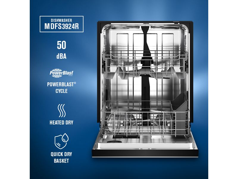 24" Maytag Top Control Dishwasher with PowerBlast Cycle and Heated Dry - MDFS3924RZ