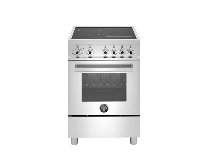 24" Bertazzoni Professional Series Induction Range with 4 Heating Zones and Electric Oven - PRO244IFEMXB