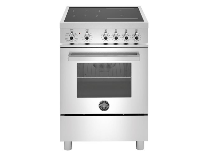 24" Bertazzoni Professional Series Induction Range with 4 Heating Zones and Electric Oven - PRO244IFEMXB