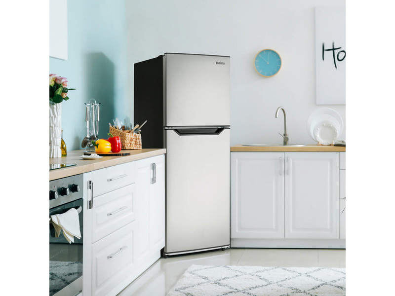 23" Danby 11.6 Cu. Ft. Apartment Size  Top Mount Fridge in Stainless Steel - DFF116B2SSDBL