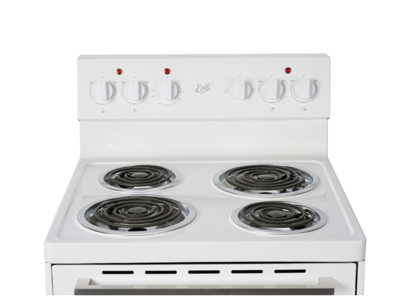 24" Epic  Freestanding  White Electric Coil Range - EER239W-2