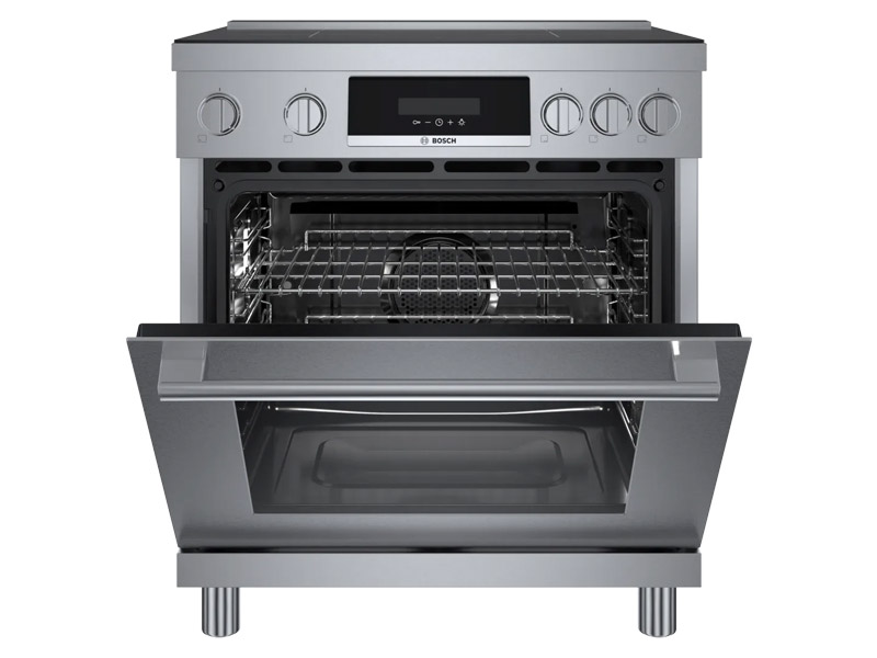 30" Bosch 800 Series Industrial Style Induction Range in Stainless Steel - HIS8055C