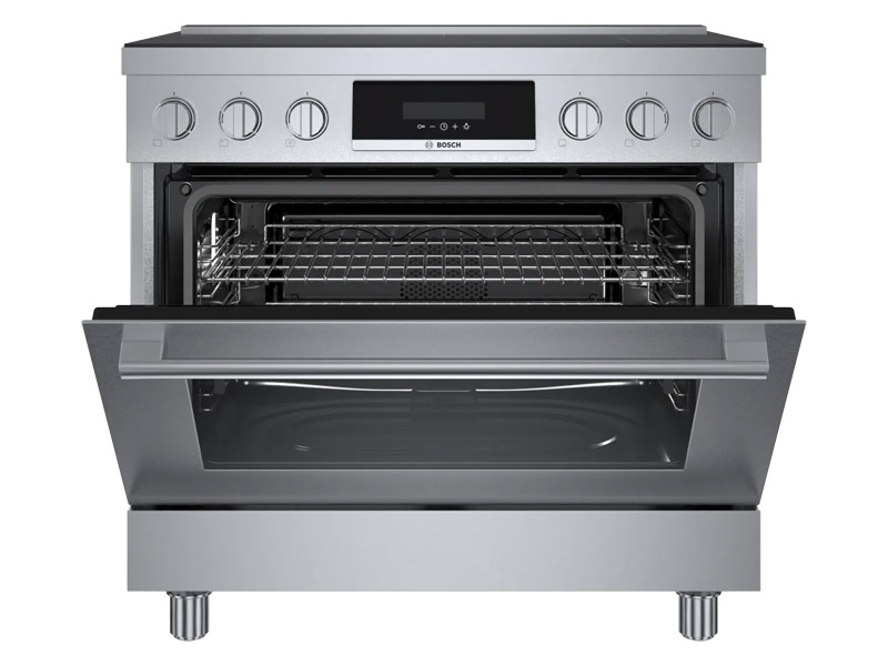 36" Bosch 800 Series Industrial Style Induction Range in Stainless Steel - HIS8655C
