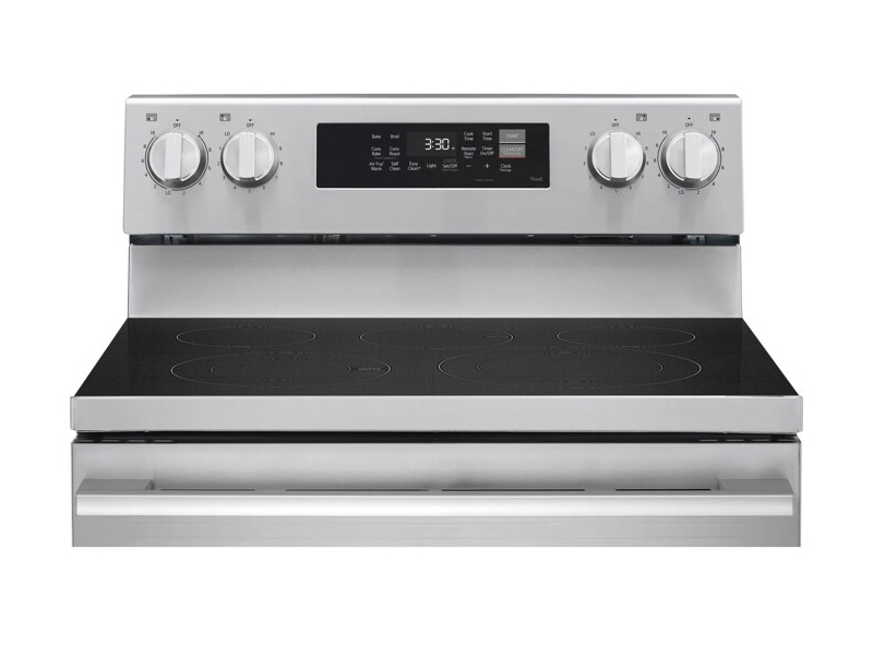 30" LG 6.3 Cu. Ft. Smart Wi-Fi Enabled ProBake Convection Electric Range with Air Fry & EasyClean - LREN6323YE