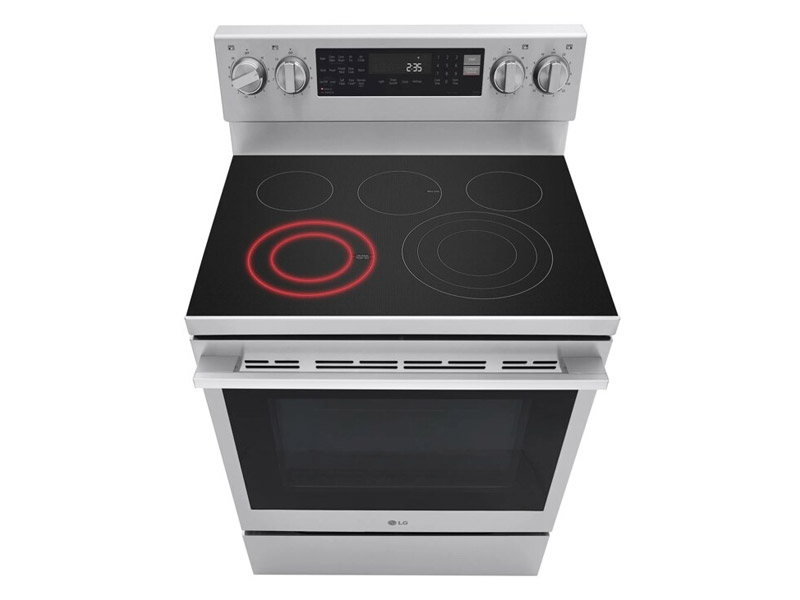 30" LG 6.3 Cu. Ft. Smart Wi-Fi Enabled ProBake Convection Electric Range with Air Fry & EasyClean - LREN6325XE