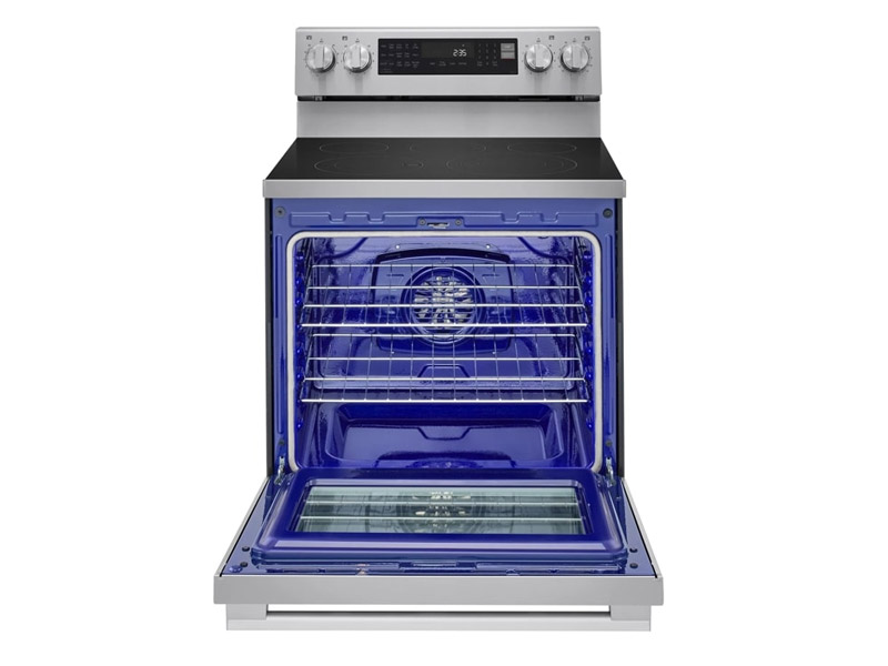 30" LG 6.3 Cu. Ft. Smart Wi-Fi Enabled ProBake Convection Electric Range with Air Fry & EasyClean - LREN6325XE