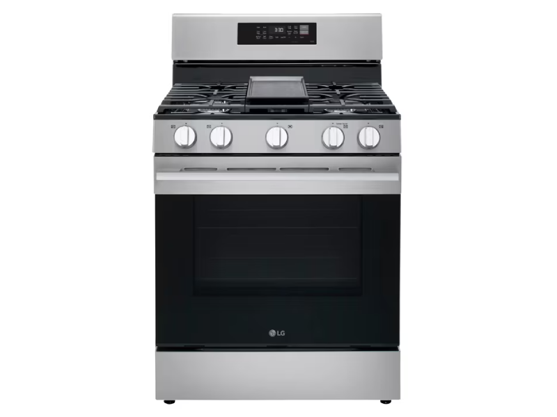 30" LG 6.3 Cu. Ft. Smart Wi-Fi Enabled Probake Convection Gas Range with Air Fry & EasyClean - LRGN6323Y