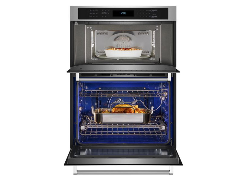 27" KitchenAid Combination Microwave Wall Oven with Air Fry Mode - KOEC527PSS