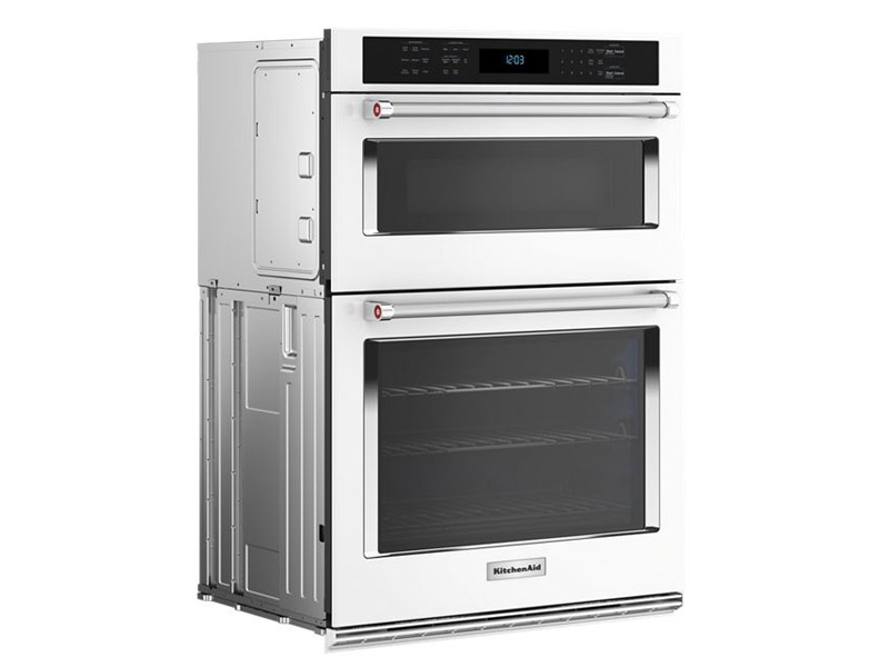 30" KitchenAid Combination Microwave Wall Oven with Air Fry Mode - KOEC530PWH