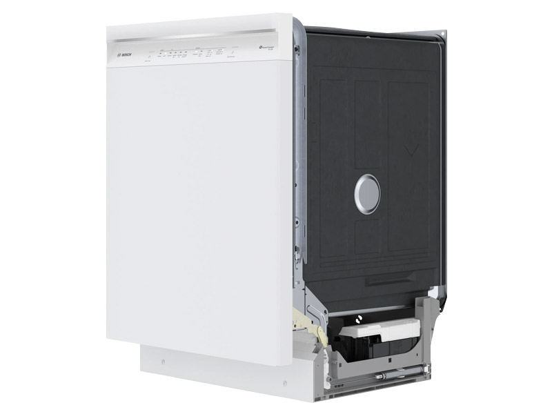 24" Bosch 300 Series 46 dBA Dishwasher with Standard 3rd Rack in White - SHE53C82N