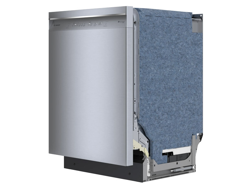 24" Bosch 300 Series 46 dBA Dishwasher with Standard 3rd Rack in Stainless Steel - SHE53C85N