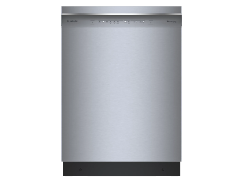 24" Bosch 300 Series 46 dBA Dishwasher with Standard 3rd Rack in Stainless Steel - SHE53C85N