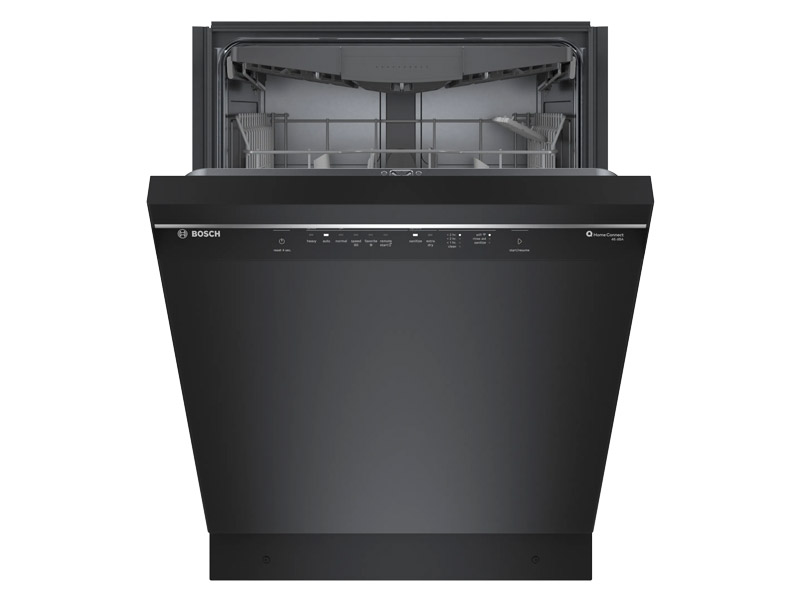 24" Bosch 300 Series 46 dBA Dishwasher with Standard 3rd Rack in Black - SHE53C86N