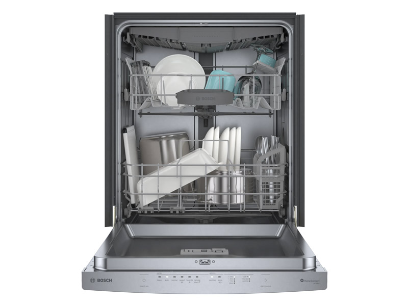 24" Bosch 300 Series 46 dBA Dishwasher with Standard 3rd Rack in Stainless Steel - SHS53CD5N